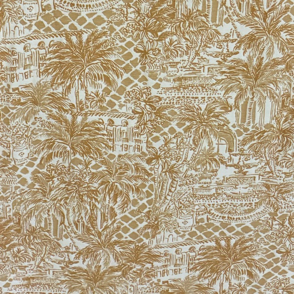 Lilly Pulitzer Beige and White Palm Print Midi Dress - Picture 4 of 7